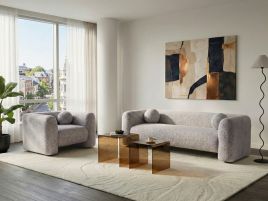 BAYUFA Fabric 4 Seater Sofa Sets - Beige