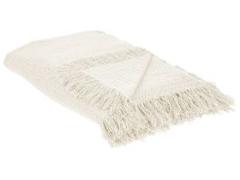 Bedspread YERBENT Cotton 200 x 220 cm Off-White