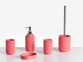 WITBOURNE 5-Piece Bathroom Accessories Set - Red