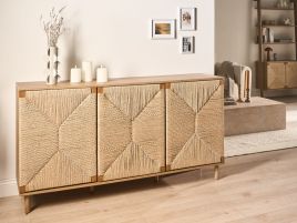 BOPAXO 3 Door Sideboard - Light Brown