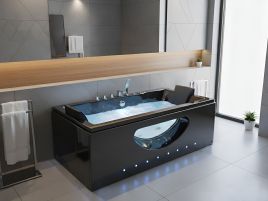 GRELTON Corner Bath & Hot Tub - Black