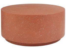 Round Coffee Table Red Terrazzo Effect TREZZO