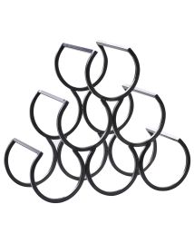 ALVERCOMBE Wine Rack Metal - Black