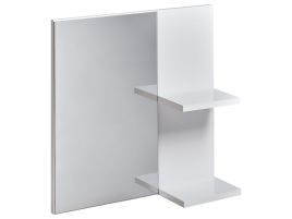 PETOLAS Wall Mirror with Shelf 45 cm 45 cm White