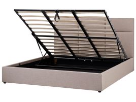 LRGOAD Ottoman Bed Fabric 180 x 200 cm (EU Super King) Taupe