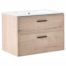 AVARLANE Wall Mounted Bathroom Vanity with Basin - Light Brown