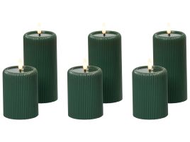 HOLCOMBE Set of 6 LED Candles - Green