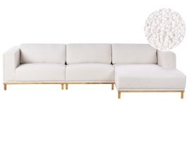 LINFORDEN Fabric 5 Seatrer L Shaped Corner Sofa - Off White, Right Hand Facing