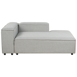 TROMSO Fabric Left Hand Chaise Lounge - Light Grey