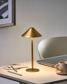 MAGEXI Wireless LED Table Lamp with Dimmer - Gold