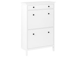 EVARA 2 Flip Doors 1 Drawer Shoe Cabinet - White