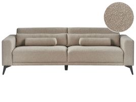 3 Seater Boucle Sofa Taupe ANGE