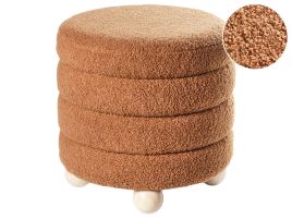Boucle Pouffe Golden Brown CHILLY