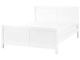 COVEI Bedframe Wood 140 x 200cm EU Double Bed White