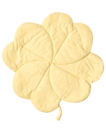 DCAAINE Kids Playmat Leaf 110 x 110 cm Yellow