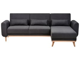 Corner Sofa - OTLSLA Left Hand Facing Fabric Black