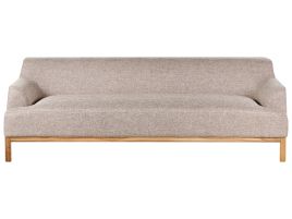 3 Seater Fabric Sofa Light Brown SOSJO