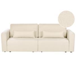 MARATHOR Boucle 3 Seater Sofa Bed with Storage - Off White