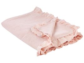Bedspread HATTON Cotton 220 x 240 cm Pastel Pink