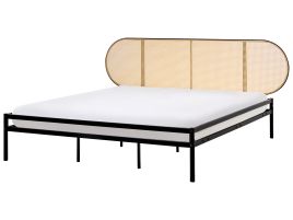 BEPOULIN Bed PE Rattan 180 x 200 cm (EU Super King) Black