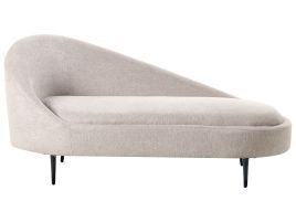 VARLEAS Left Hand Fabric Chaise Lounge Taupe