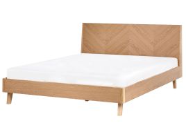 WEZERNIS Bed Wood Veneer 160 x 200 cm (EU King Size)
