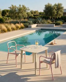 GAFARO Garden Chairs Set of 2 - Pastel Pink