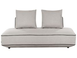 LEAMWORTH Fabric Chaise Longue- Light Grey
