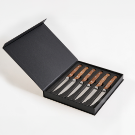 NAGARIS Steak Knives Set of 6 - Brown