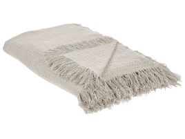 Bedspread YERBENT Cotton 200 x 220 cm Light Grey