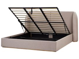 MOEESTINR Ottoman Bed Fabric 180 x 200 cm (EU Super King) Taupe
