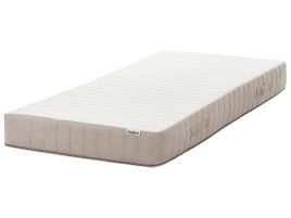 TRINGY Latex Pocket Spring Mattress Medium 90 x 200cm EU Single - White with Beige