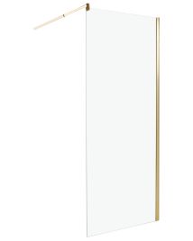 Shower Screen AHAUS 80 x 190 cm Gold