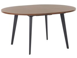 Extending Dining Table BOVINA Dark Brown 120/150 cm 120 cm Wood