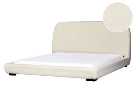 ROSSEL Waterbed Boucle 180 x 200cm EU Super Kingsize Bedframe Cream