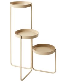 Plant Stand FRAGARIA Metal 42 cm Beige