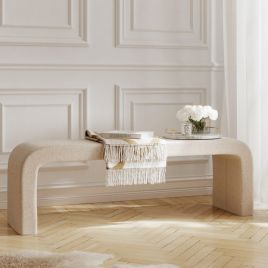 RENNAN Boucle Room Bench - Buff