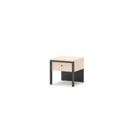 Bedside Table - LINNA 1 Drawer Nightstand - Beige