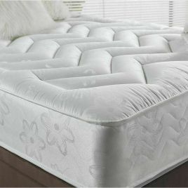 Deep Quilted Tufted Orthopaedic Sprung Foam Mattress - White
