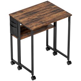 HERON 63 cm Drop Leaf Writing Work Desk Rustic Brown