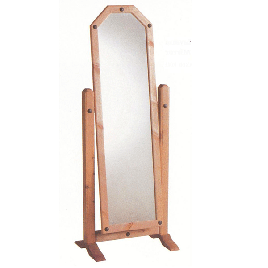 Waltham Solid Waxed Light Pine Cheval Mirror - Natural