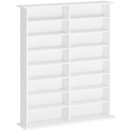 HERON 16 Compartment Media Shelf White