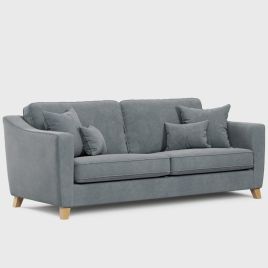 4 Seater Sofa - KRISTY Fabric - Light Grey