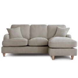 Corner Sofa - COCOON Fabric 3 Seater Left Hand Facing - Putty