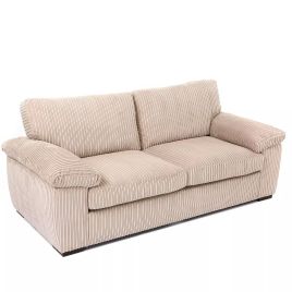 3 Seater Sofa - AMALFI Full Back Jumbo Cord Cream