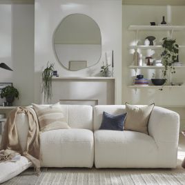 2 Seater Sofa - ESSAOUIRA Fabric Coconut Milk