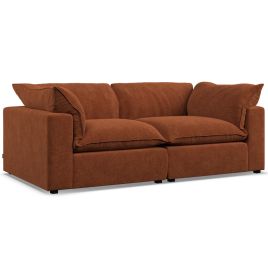 2 Seater Sofa - PUEBLA Fabric Saffron