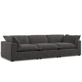 3 Seater Sofa - PUEBLA Fabric Slate