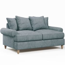 2 Seater Sofa - LUXE Fabric - Light Blue