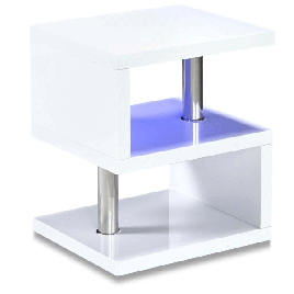 Axminster White High Gloss Occasional Table with LED